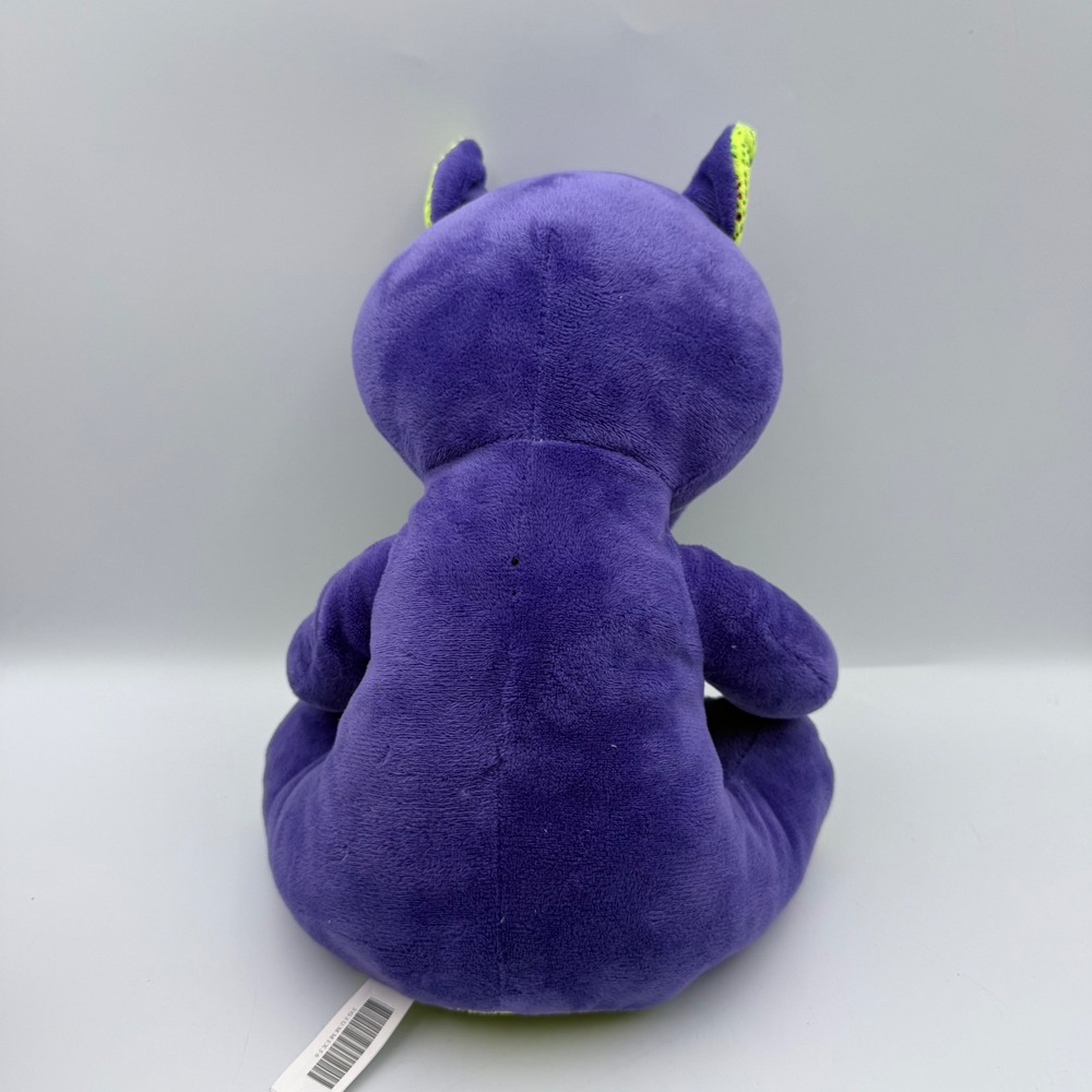 Purple Rhino Plush Toy Neon Green Holographic Scales 10 Inch 3GJUMMIX56 - Picture 4 of 7